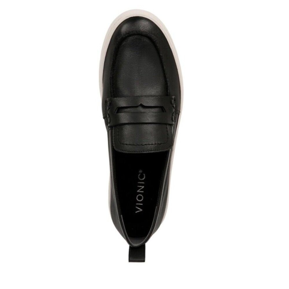 Vionic Uptown Slip On Loafer Womens 9.5 Medium Black Leather Arch Support New - Picture 5 of 10